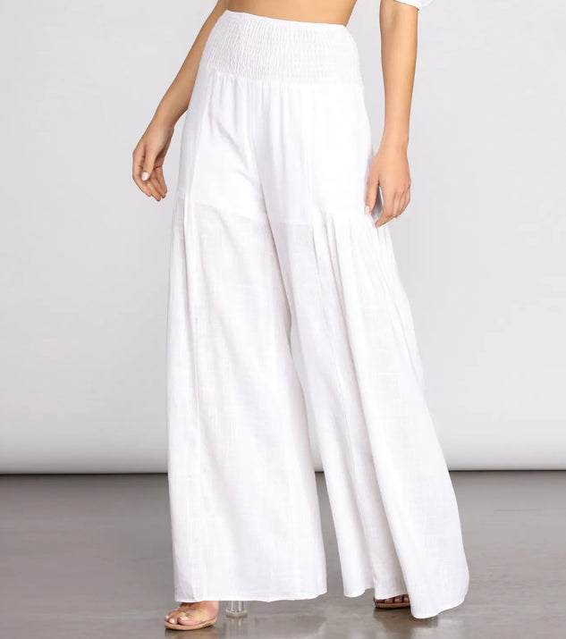 Time Off Linen High Waist Wide Leg Pants