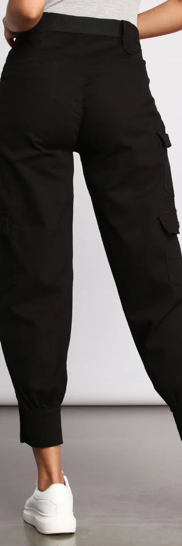 Belted Cargo Joggers