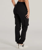 The Major Cutie Cargo Joggers is a trendy women's bottom in black, designed with modern details and alluring textures to complete chic outfits for 2025.