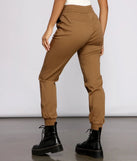 Basic High Waist Twill Joggers
