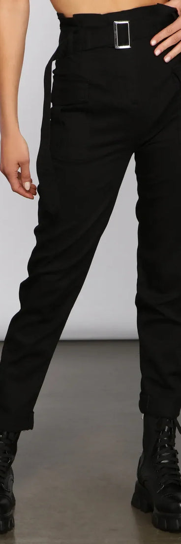 So Chic Paperbag Cargo Pants