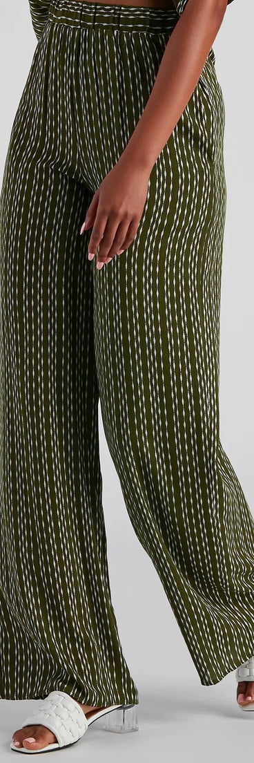 In Line High Rise Striped Pants