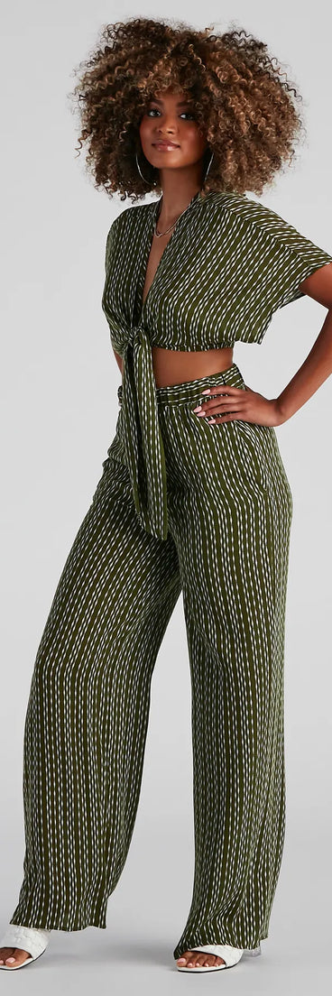 In Line High Rise Striped Pants