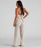 All It Takes Linen Halter Jumpsuit