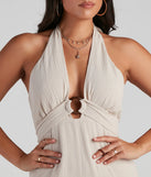 All It Takes Linen Halter Jumpsuit