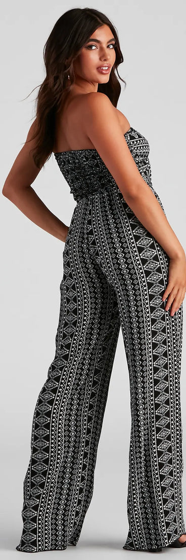 Boho Summer Tie-Front Jumpsuit