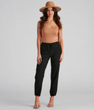 Seashore Stroll Drawstring Linen Joggers