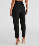 Trendy And Tapered High Waist Paperbag Pants