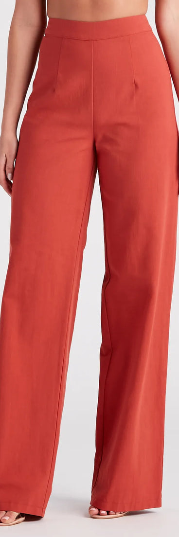 Meet In The Hamptons Linen Wide Leg Pants