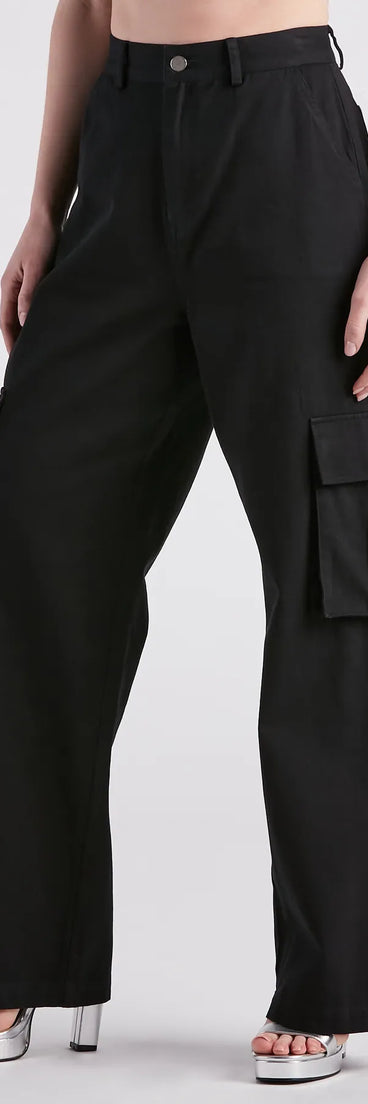 Serve Vibes High-Rise Cargo Denim Pants