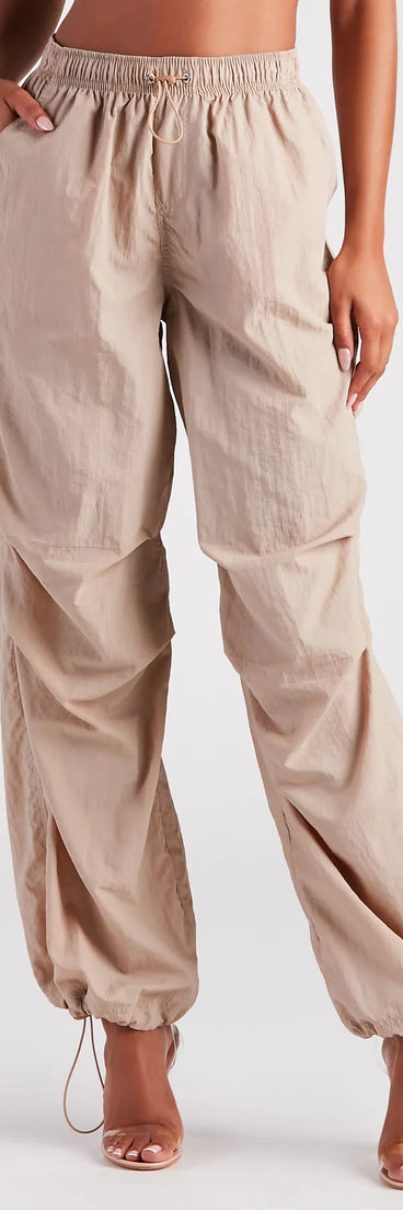 Back To Cool High-Rise Parachute Joggers