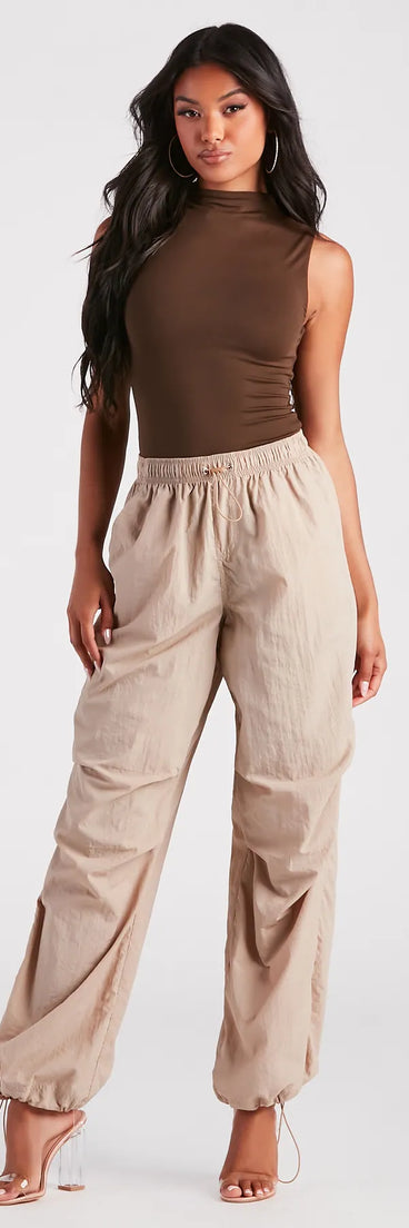 Back To Cool High-Rise Parachute Joggers