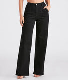 It's A Mood Wide Leg Twill Denim Pants