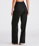 It's A Mood Wide Leg Twill Denim Pants