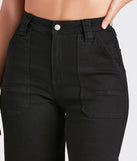 It's A Mood Wide Leg Twill Denim Pants