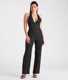 Ready In One Halter Corset Wide-Leg Jumpsuit