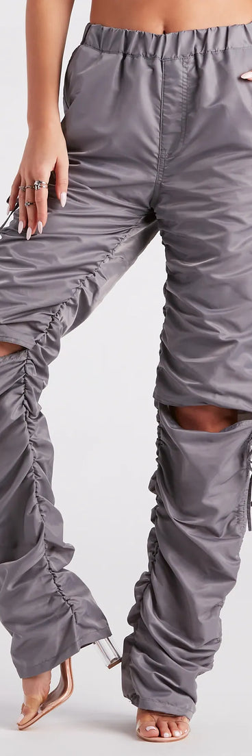 Finish Line High-Rise Knee Slit Joggers