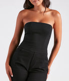 New Vibe Strapless Denim Cargo Jumpsuit