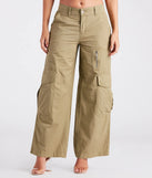 Serving Trendy Vibes Wide-Leg Cargo Pants