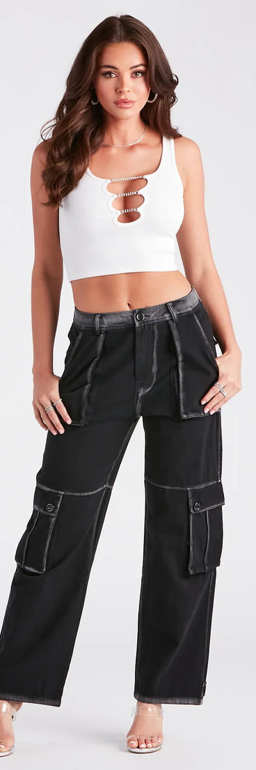 Casual Hangout Straight-Leg Cargo Pants