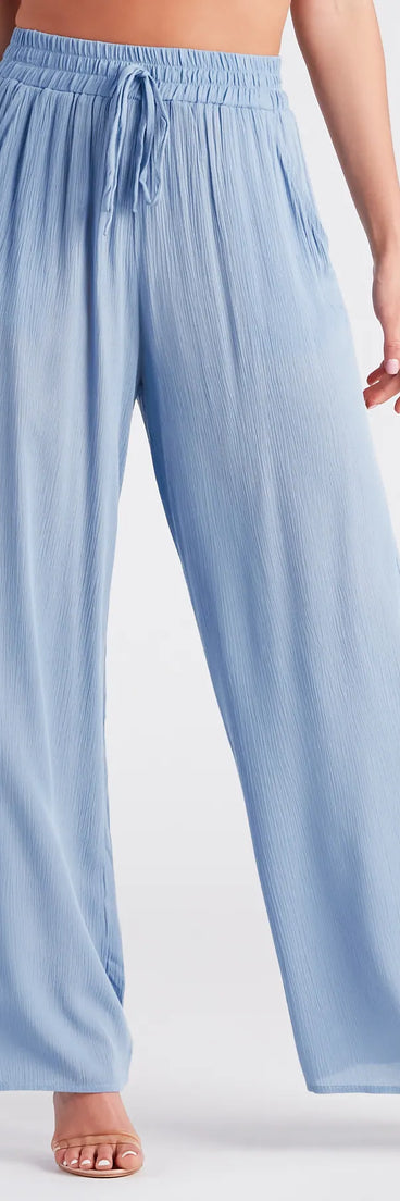 Casual Weekend Plans Wide-Leg Pants