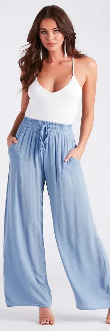 Casual Weekend Plans Wide-Leg Pants