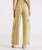 Coastal Drive Linen Wide-Leg Cargo Pants