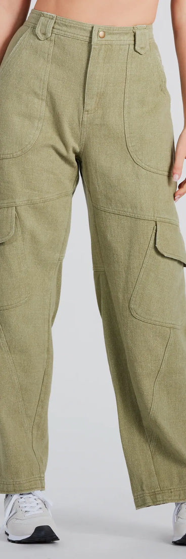 Casual Mood Wide-Leg Cargo Pants