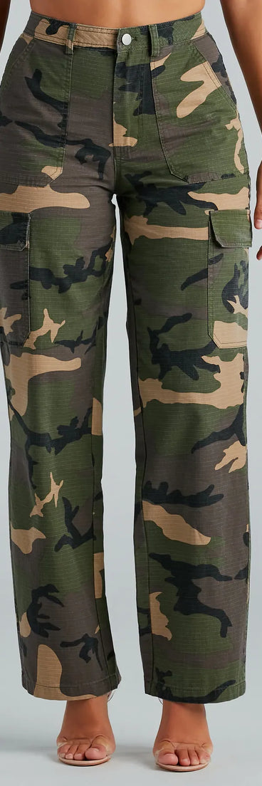 Play Fair High-Rise Camouflage Cargo Pants