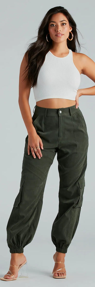 Big On Comfort High-Rise Cargo Joggers