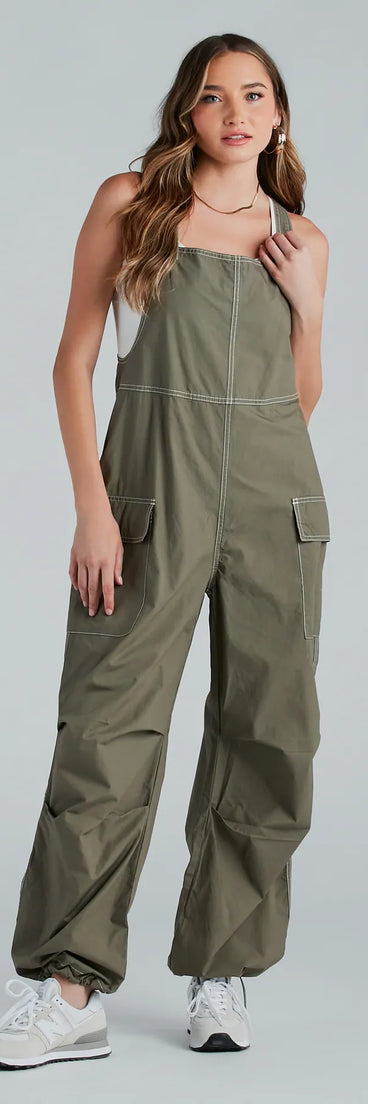 Effortless Done-In-One Parachute Cargo Overalls