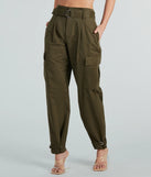Step It Up High-Rise Paperbag Cargo Pants