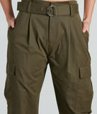 Step It Up High-Rise Paperbag Cargo Pants