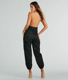 Looking Cool Belted Cargo Twill Jumpsuit