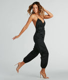 Looking Cool Belted Cargo Twill Jumpsuit