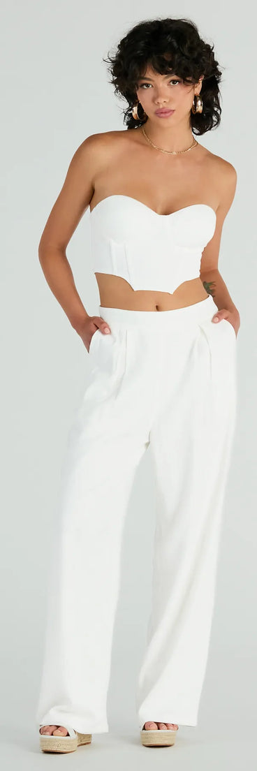 Trendy Treasure Linen Wide-Leg Pants