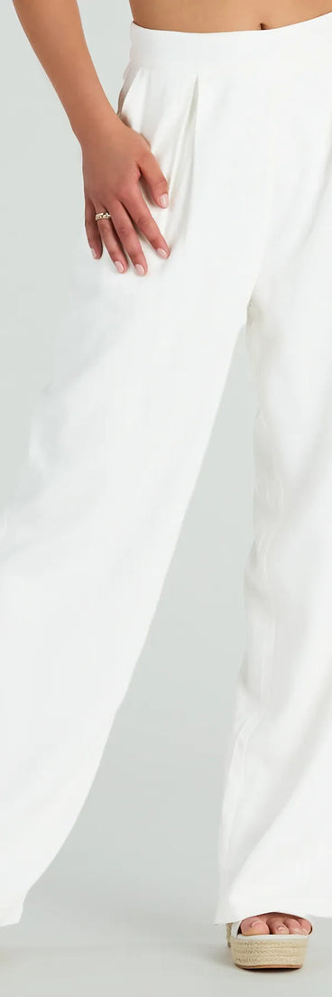 Trendy Treasure Linen Wide-Leg Pants