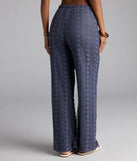 Choosing denim blue pants means the Weekend Breeze High-Rise Crochet Palazzo Pants are your new power move—polished enough for plans, bold enough for the gram.
