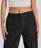 Designed for campus outfits, sleek workwear, and on-the-go moments, the Out For The Day High-Rise Cargo Pants are trendy black bottoms for women bringing effortless fall versatility.
