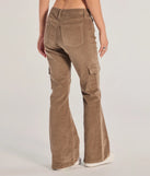 The Effortless And Cool Corduroy Cargo Flare Pants is a trendy women's bottom in olive green, designed with modern details and alluring textures to complete chic outfits for 2025.