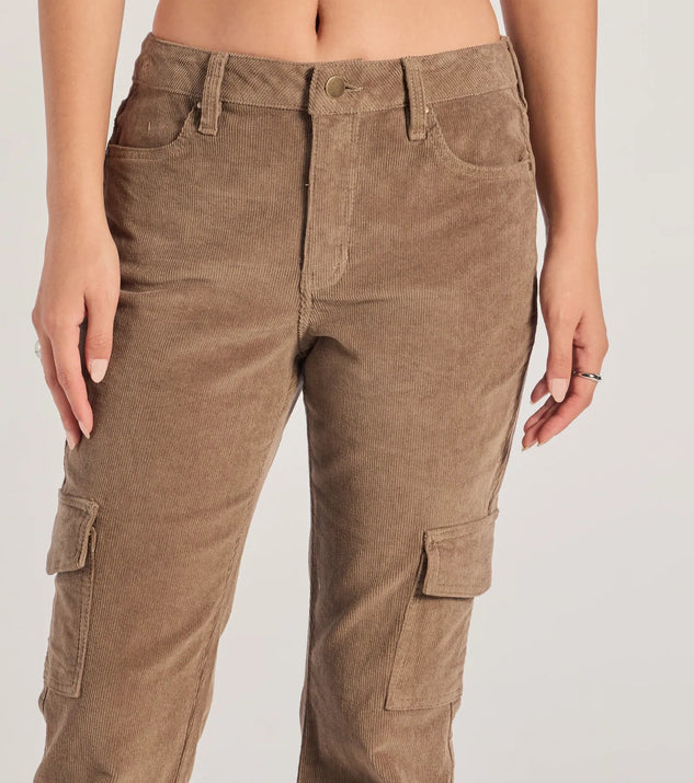 Effortless And Cool Corduroy Cargo Flare Pants | Windsor