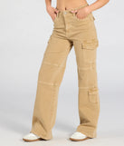 Pair the Coolest Babe High-Rise Cargo Straight-Leg Pants with your favorite crop or bodysuit for effortless warm-weather looks with on-trend khaki pants that speak your style.