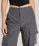 Create bold, fashion-forward looks for spring or summer with the Trendy Life High Rise Cargo Pants in charcoal, a must-have piece from Windsor’s collection of stylish bottoms for women.