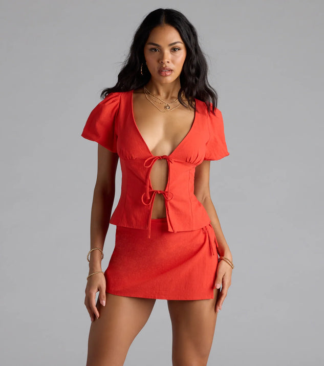 RIRI Flirtatious Vibe Gingham Ruffled Mini Skort | Windsor