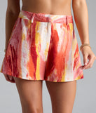 Summer Glow-Up Watercolor Woven Shorts