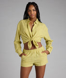 Summer Mode High-Rise Cotton Shorts