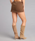 Buckle Down Denim Mini Skort