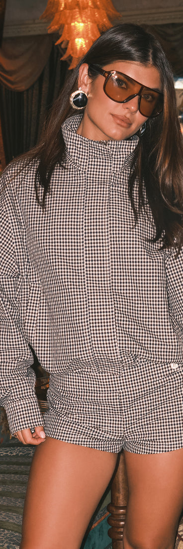 Checked In Gingham Hot Shorts