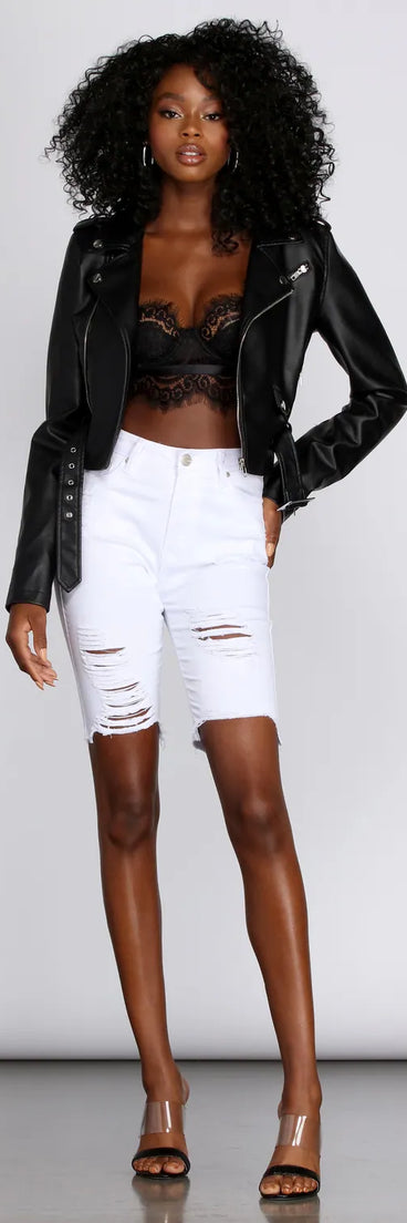 Distressed Diva Bermuda Shorts