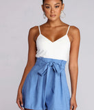 Spring Step Bow Tie Romper